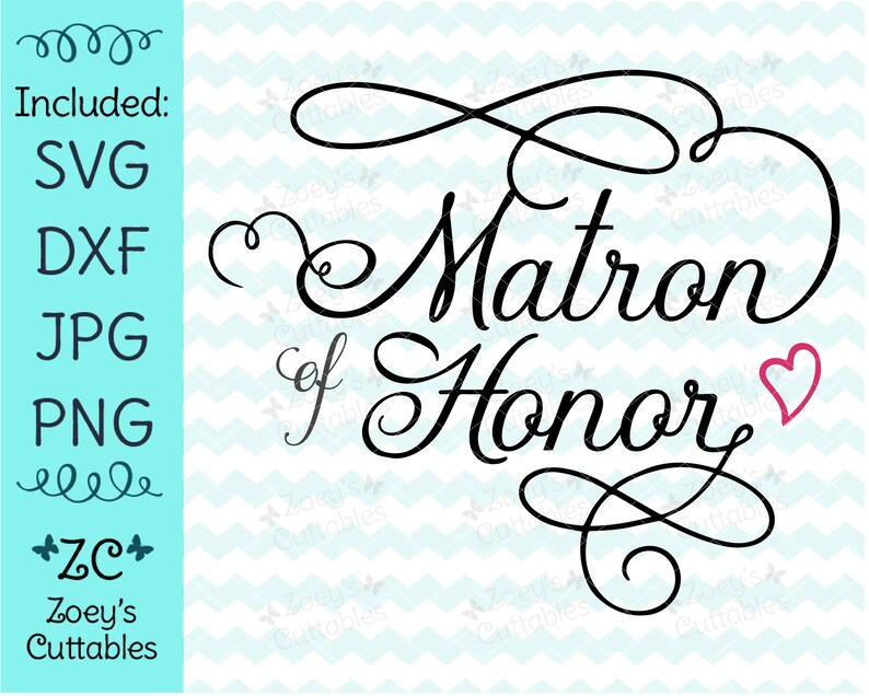 Download Matron of Honor SVG Maid of Honor SVG Wedding SVG | Etsy