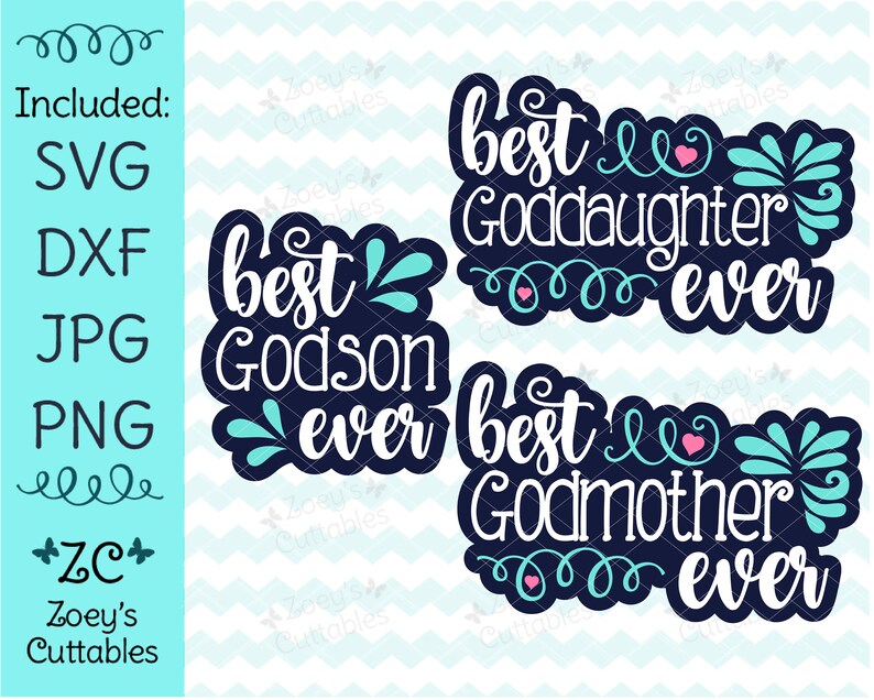 Download Godmother SVG Goddaughter SVG Godson SVG Cricut | Etsy