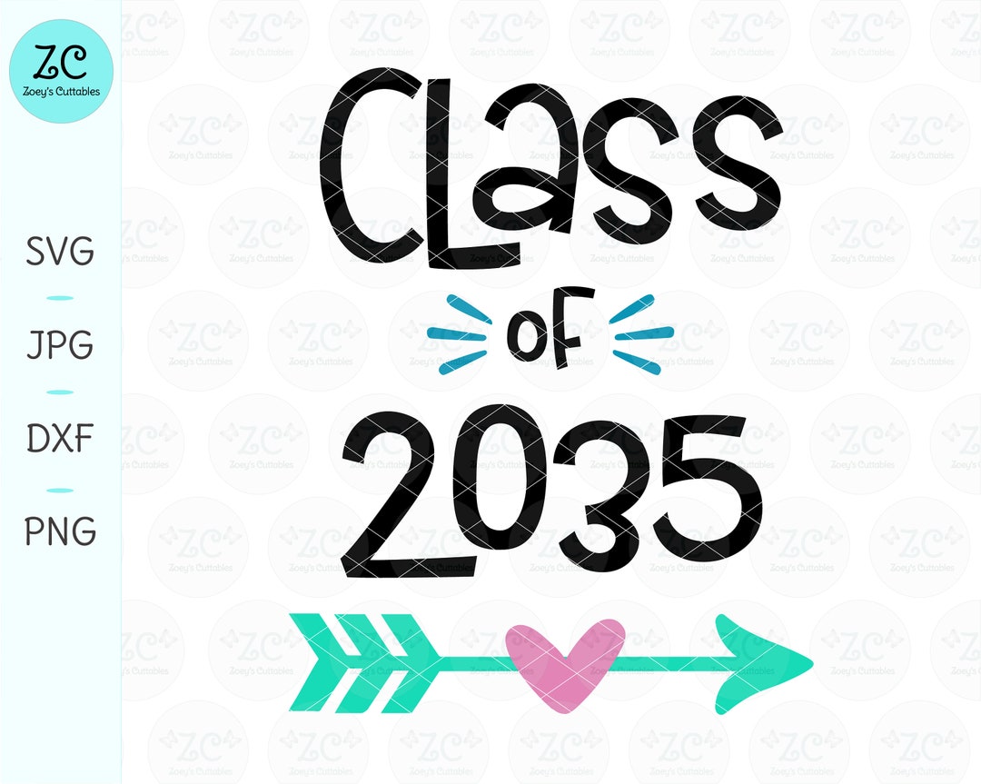 Class of 2035 SVG, Graduation SVG, Class Of, End of School Year ...