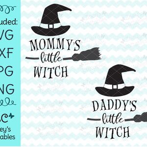 Mama's Little Witch SVG, Daddy's Little Witch SVG, Little Witch SVG, Halloween svg, svg, svg bestand, cricut, silhouet, Witch, Little Witch
