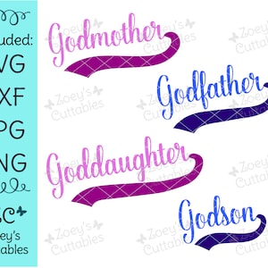 Madrina SVG, Hija simpásito SVG, Godson SVG, Padrino Svg, Cricut, Silhouette, Svg, Svg File, Mejor Madrina Nunca, Padrino, Godchild