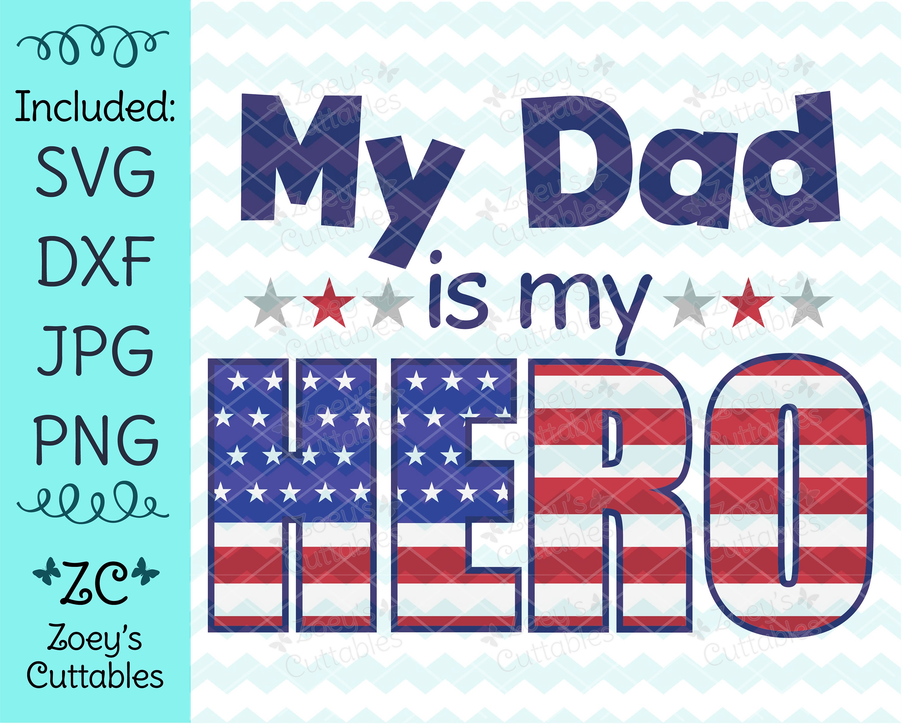 Download My Dad is a Hero SVG Military Dad SVG Police Fireman | Etsy