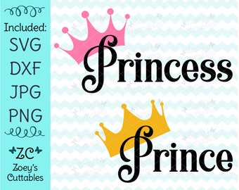 Prince SVG, Princess Svg, Crown SVG, Princess, Prince, Svg, Cricut, Svg File, Silhouette, Royalty Svg, Royal Svg, Princess Prince Svg