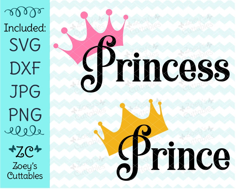 Prince SVG Princess Svg Crown SVG Princess Prince Svg | Etsy