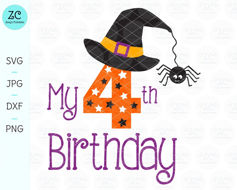Download My 4th Birthday SVG 4th Birthday SVG Halloween Birthday ...