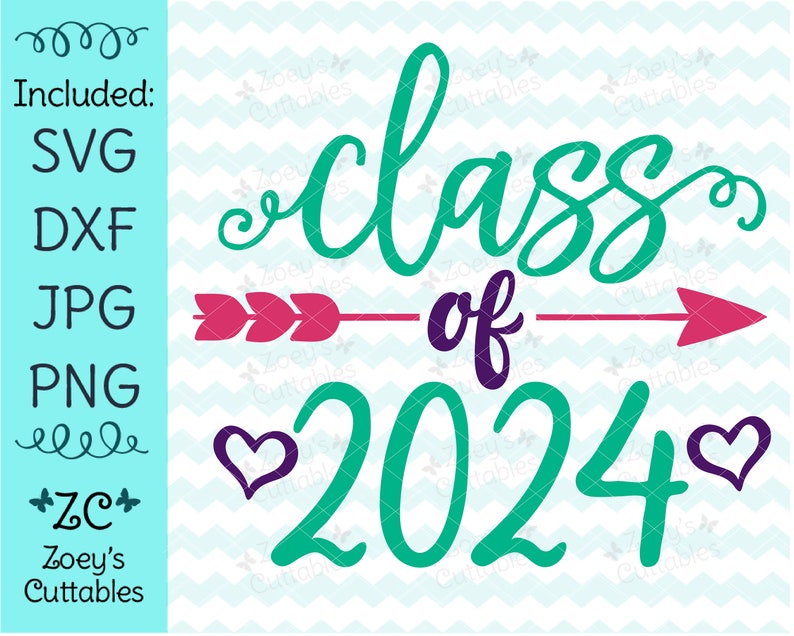 Class of 2024 SVG Graduation SVG End of School Year Etsy