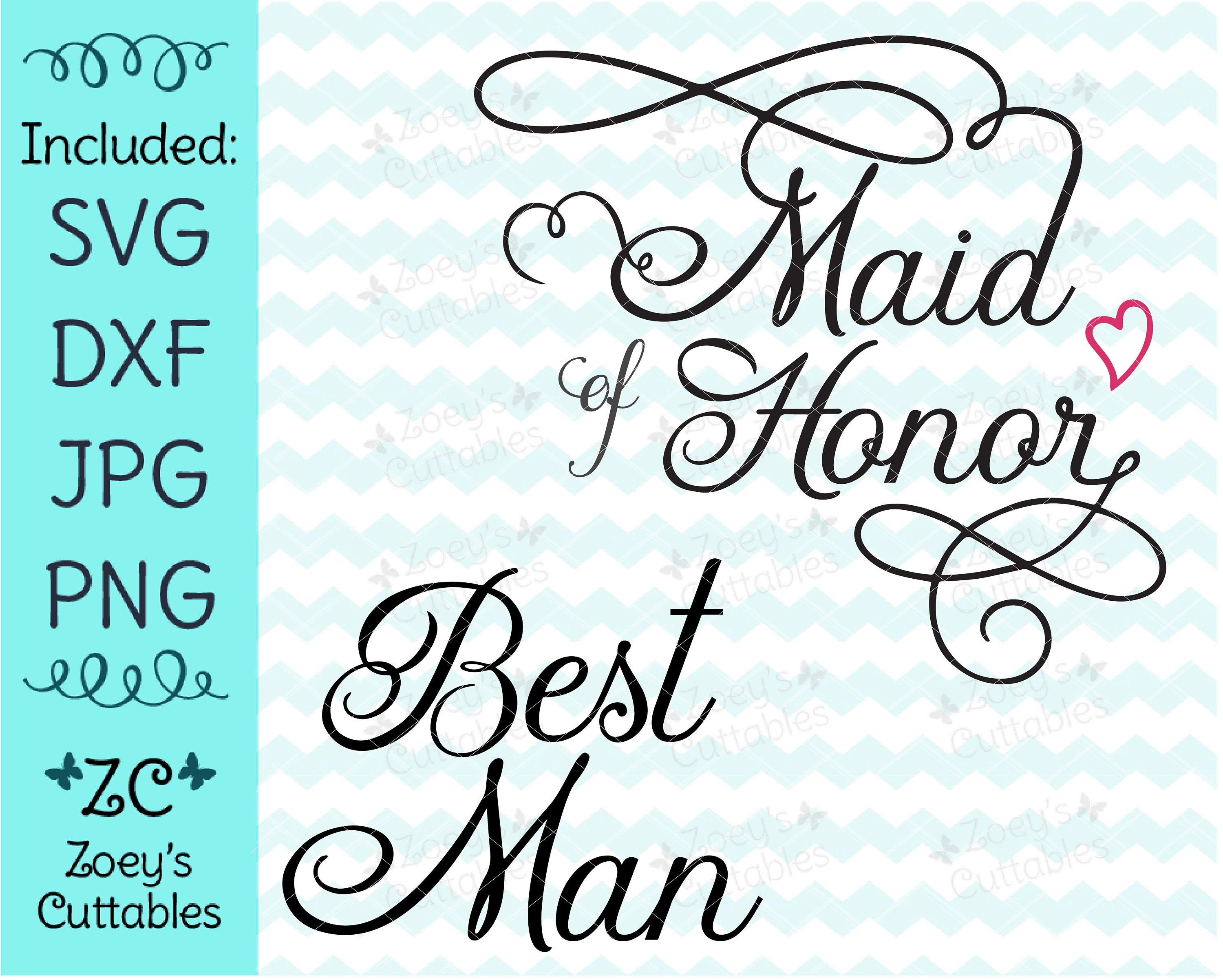Download Maid of Honor SVG Best Man SVG Wedding SVG Wedding | Etsy