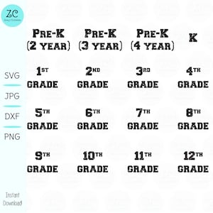 Cijfers SVG, Cijfers, Jaren SVG, Terug naar School, Kleuterschool Afstuderen, Preschool Afstuderen, Kid's Afstuderen SVG, Afstuderen, Svg, Cricut