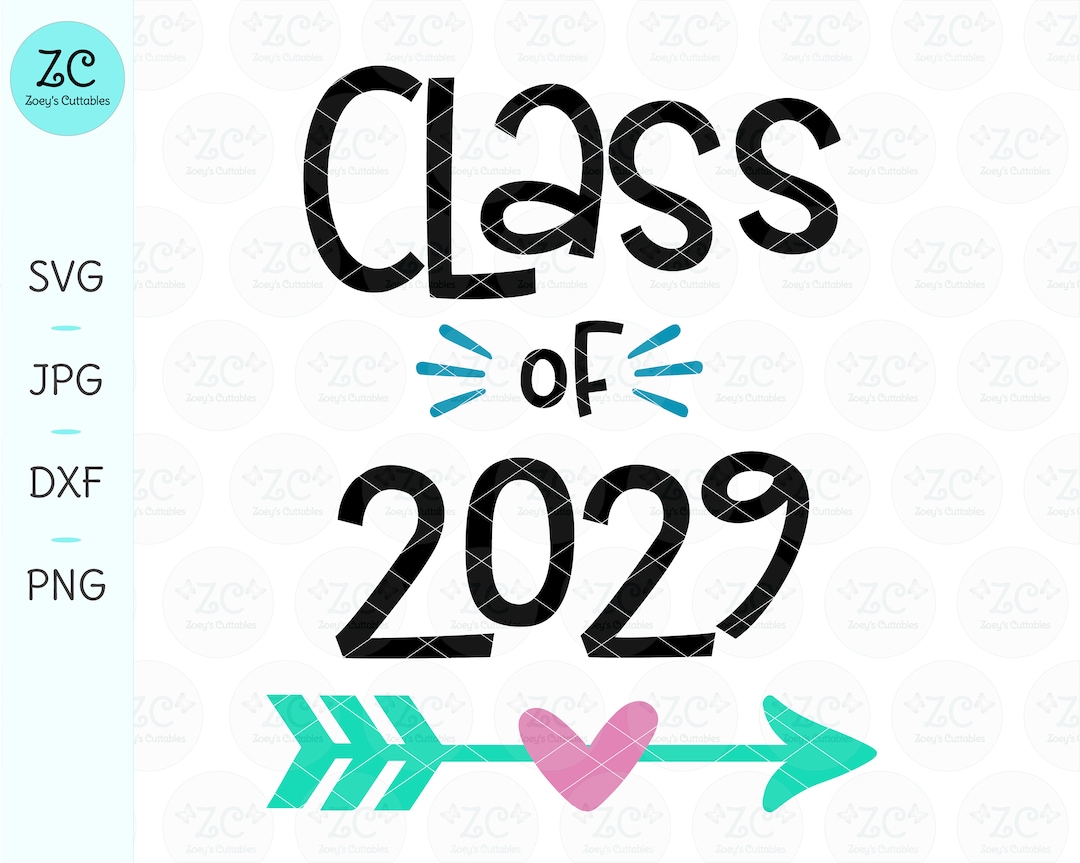 Class Of 2029 Svg Graduation Svg Class Of End Of School Etsy