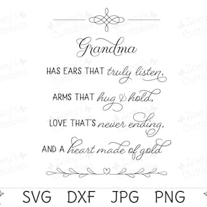Grand-mère SVG, grand-mère, cadeau grand-mère, grand-mère, cadeau de Noël pour grand-mère, SVG, fichier Svg, Cricut, camée, Silhouette, mère, cadeau, cadeau