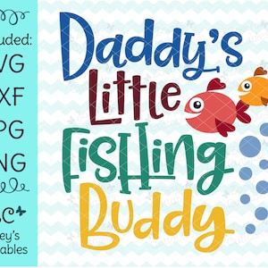 El pequeño compañero de pesca de papá SVG - Compañero de pesca - Pesca SVG - Regalo de pesca - Pescador SVG - Me encanta pescar - Bebé de pesca, Divertido, Cricut