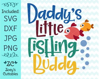 Papas kleiner Fischer-Buddy SVG - Fischen-Kumpel - Fischen SVG - Fischen-Geschenk - Fischer SVG - Ich liebe Fischen - Fischen Baby, lustig, Cricut