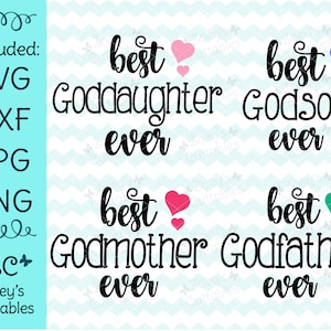 Madrina SVG, Ahijada SVG, Ahijado SVG, Padrino Svg, Cricut, Silueta, Svg, Archivo Svg, Mejor Madrina de todos los tiempos, Padrino, Ahijado
