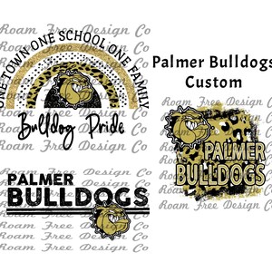 Palmer Bulldogs PNG: Rainbow Cheetah Leopard Print (Digital Download)
