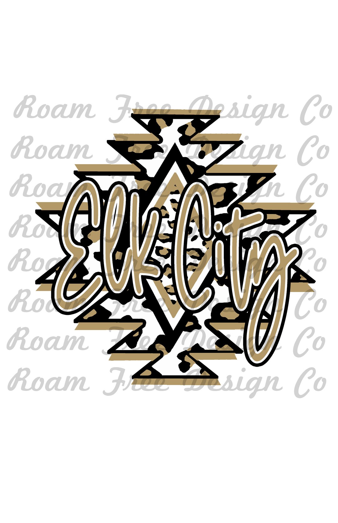 Elk City Aztec Cheetah Design: School Mascot PNG (digital Download) - Etsy