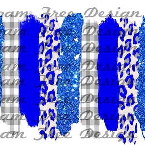 Royal Blue and Gray Cheetah Brush Strokes | Brush Strokes| Cheetah Print | Leopard Print| PNG Digital Background  | Glitter Brush Strokes |