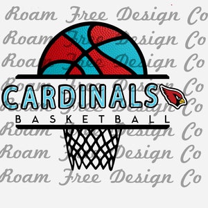 Red and Blue Basketball Cardinals Mascot | Red and Blue | Basketball | Basketball Print | PNG  | School Spirit | HTV | Cardinals | Red  |