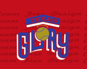 Texas Glory Softball Logo: Cheetah Leopard Print Design (PNG Digital Download)