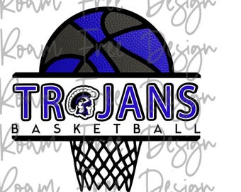Trojans Basketball Mascot: Trojans Cheetah Print PNG (Digital Download)