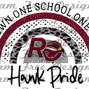 Hawk Pride Maroon Black Rainbow Cheetah Design | Cheetah Print | Leopard Print | PNG | Aztec | School Mascot | Aztec | School | Rainbow |