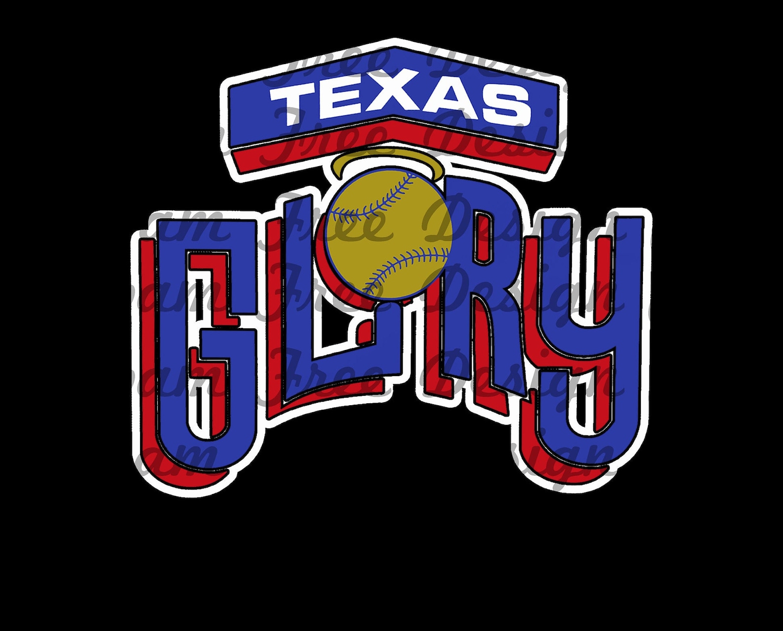 Texas Glory Softball Logo Design Cheetah Print Leopard - Etsy