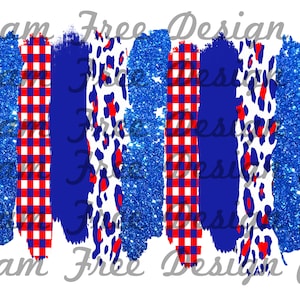 Royal Blue and Red Brush Strokes | Black Brush Strokes| Cheetah Print | Leopard Print| PNG Digital Background  | Glitter Brush Strokes  |