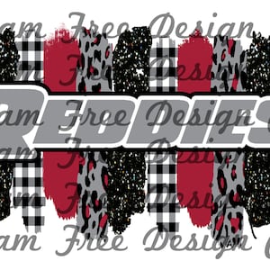 Henderson State Reddies PNG: Brush Strokes Cheetah Print (Digital Download)