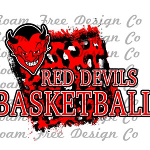 Basketball des Diables rouges - mascotte impression guépard (téléchargement numérique PNG)