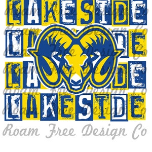 Lakeside Rams Mascot Design: School Spirit PNG (Digital Download)