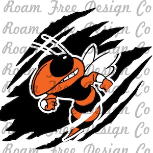 Jackets Black Shirt Rip | Custom | Shirt Rip| PNG Digital Background  | School Spirit | Orange Jackets | Mascot | School | Orange and Back |
