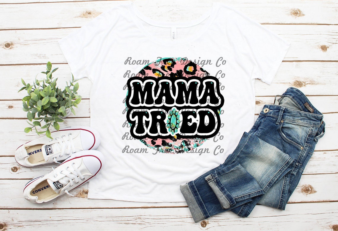 Mama Tried Pink & Turquoise Cheetah Pink Turquoise PNG - Etsy