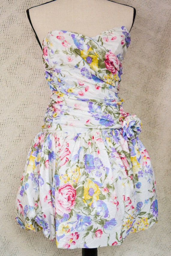 Vintage 1980's Floral Party Dress