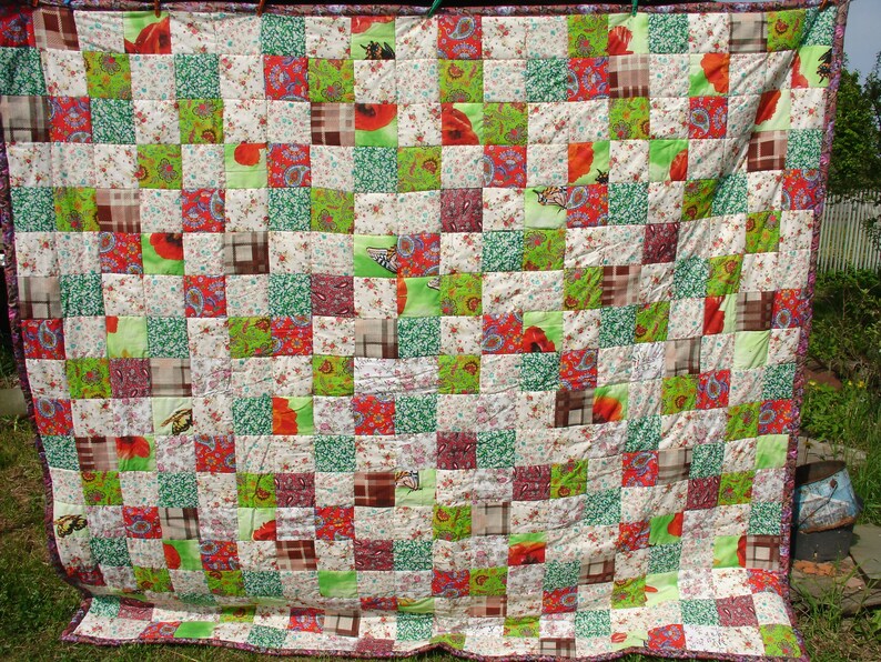 Handmade Patchwork Quilt King size quilts Etsy