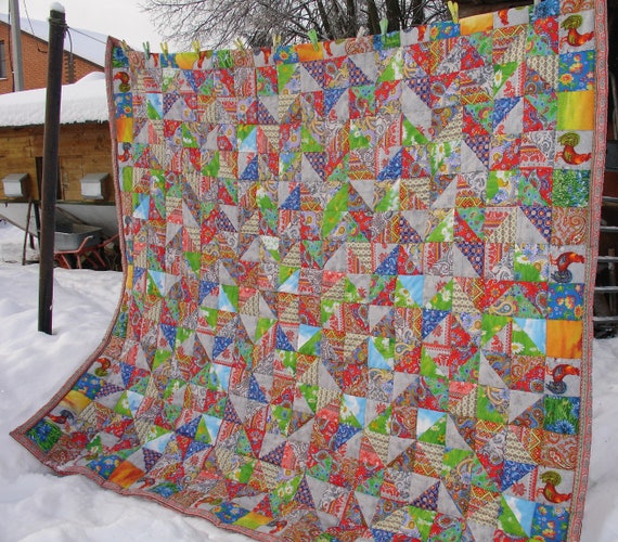 Handmade Patchwork Quilt King size quilts Etsy