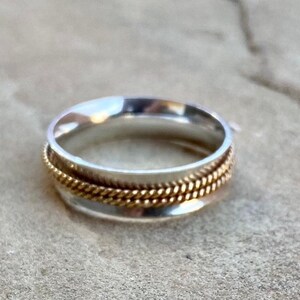 Alternative Modern Wedding Ring, Affordable Jewelry, Twisted Spinner Ring, Everyday Ring for Women, Gift for Her