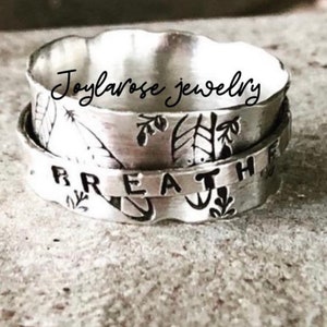 Nature inspired Spinner Ring / Modern Breathe Ring Sterling Silver/Minimalist gift for Her