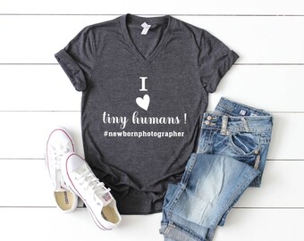 Photographer's "I love tiny humans" T-shirt