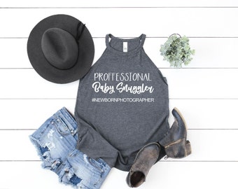 Photographer's "Professional Baby Snuggler" Rocker Tank Top