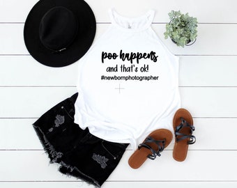 Photographer's "poo happens and that's ok" Rocker Tank Top