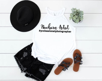 Photographer's "Newborn Artist" Rocker Tank Top