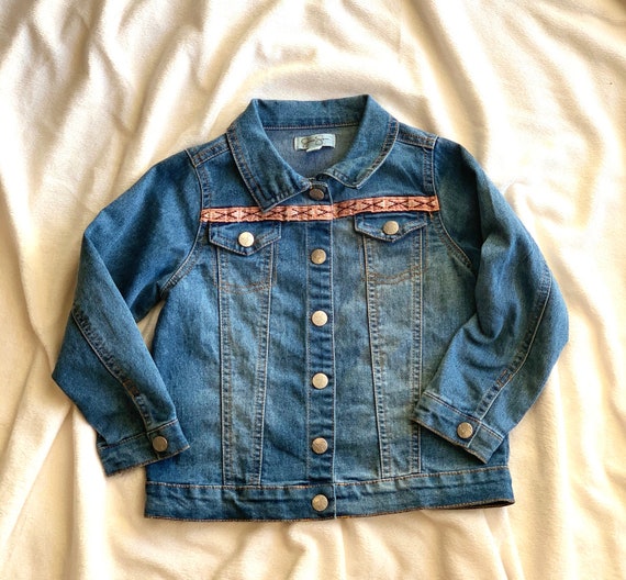 Flowered Horse Toddler Painted Denim 