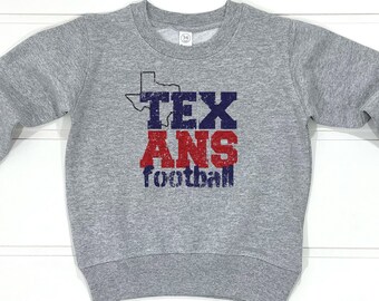 Texans Kids Sweatshirt  | Toddler Houston Sports Vintage Game Day | Houston Texas Football Fan | Texans Football Youth Sport Football Sweats