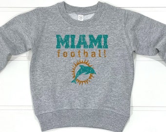 Miami Football Kids Sweatshirt | Youth Miami Florida Lightweight Sports Fashion Sweatshirt | Tua and Hill Football Shirt | Toddler Game Day