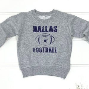 Kids Dallas Football Sweatshirt | Toddler Sports Vintage Game Day Shirt | Dallas Texas Football Fan | Dallas Football Sports Children&#39;s Gift