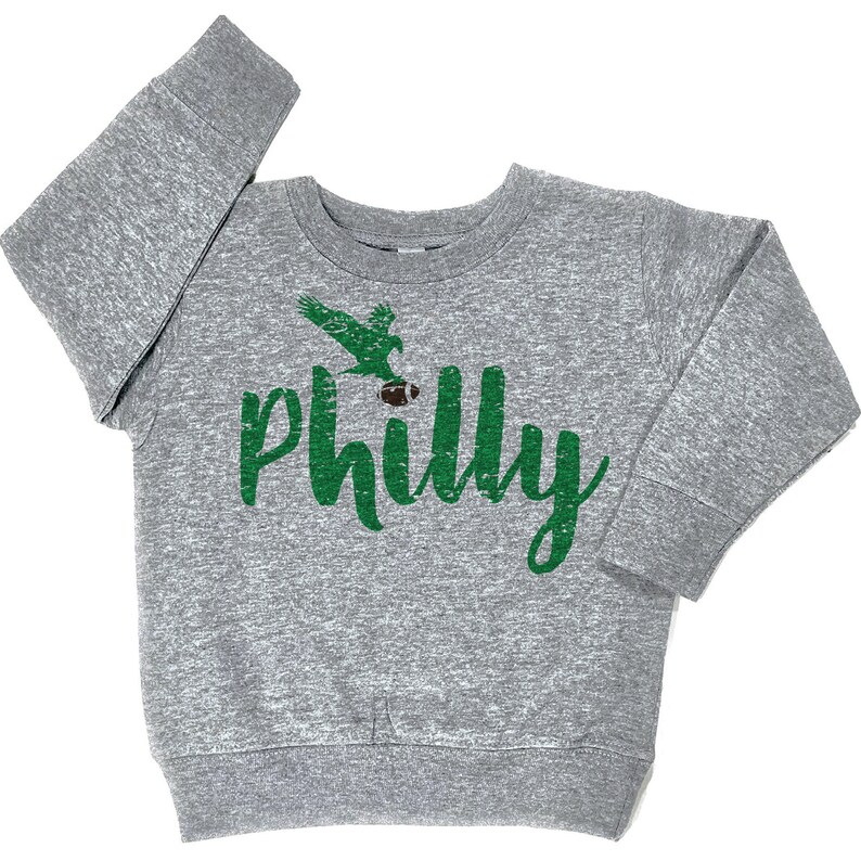 Barn Philly Football Sweatshirt | Philadelphia Football Småbarnströja | Ungdom Go Birds Match Day Hemstad Pennsylvania Champions Gåva bild 3