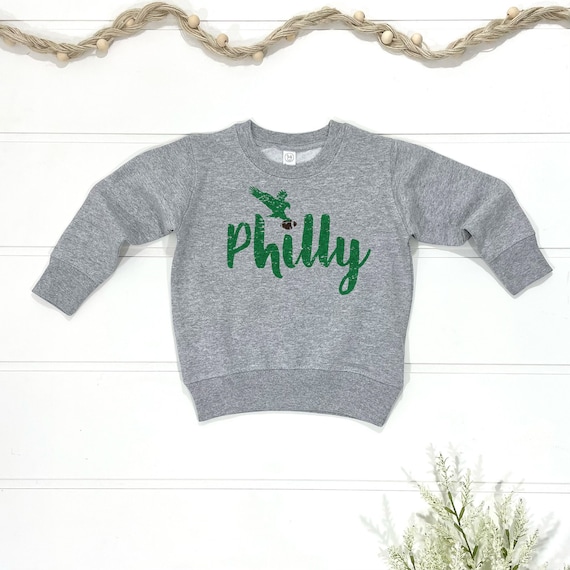 Kids Philly Football Sweatshirt | Philadelphia Football Toddler Sweatshirt | Youth Go Birds Game Day Hometown Pennsylvania Champions Gift