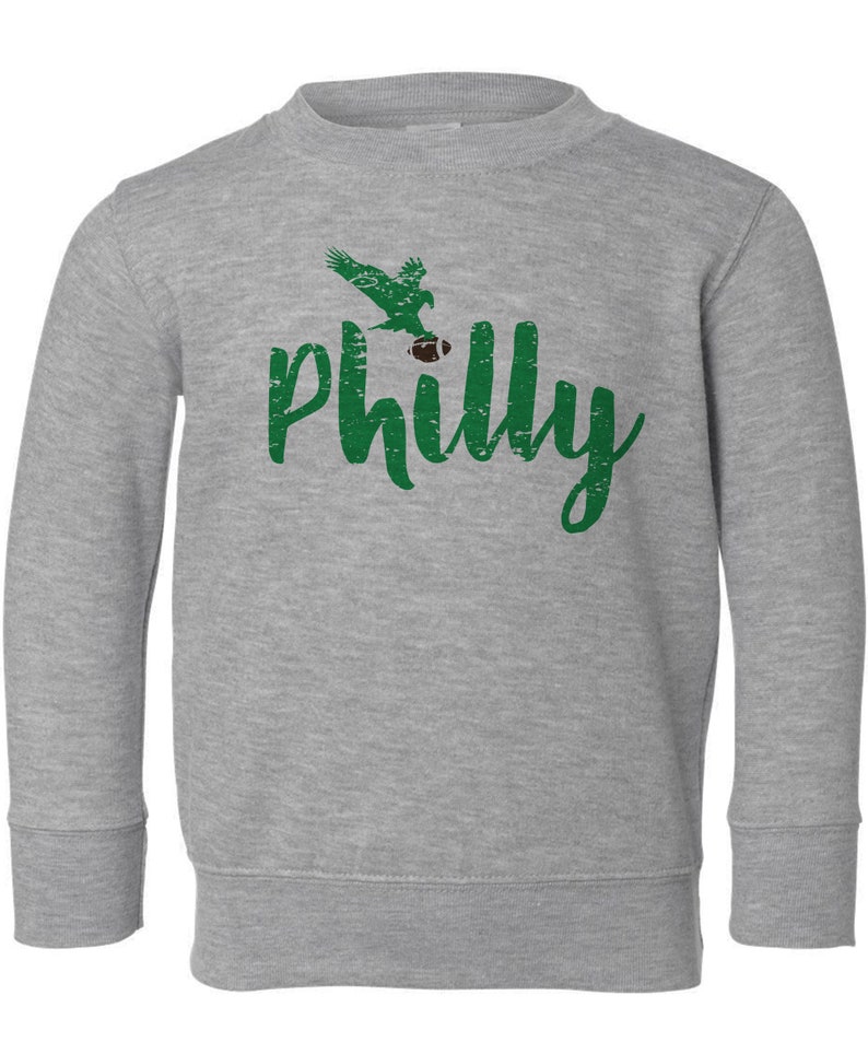 Barn Philly Football Sweatshirt | Philadelphia Football Småbarnströja | Ungdom Go Birds Match Day Hemstad Pennsylvania Champions Gåva bild 4
