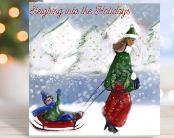 Sleighing the Holidays cards (3 pack)