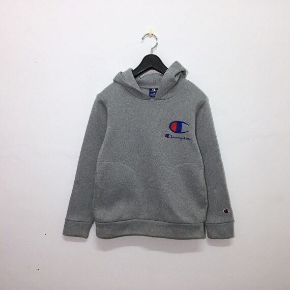 vintage champion hoodie grey