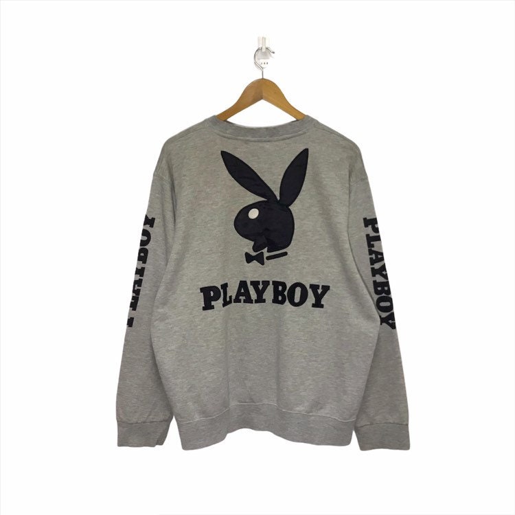 Rare Playboy Sweatshirt Pullover Jumper Sweater Big Spellout Etsy